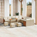 Tuinbankenset 18 st 11-Aantal zitplaatsen Beige en Crème