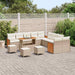 Tuinbankenset 18 st 11-Aantal zitplaatsen Beige en Crème