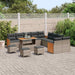Tuinbankenset 18 st 11-Aantal zitplaatsen Grijs poly rattan