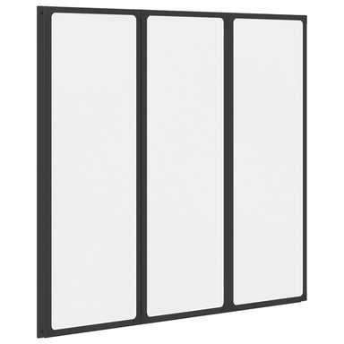Douchescherm Zwart 120 x 2 x 117 cm Aluminium en PP