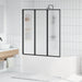 Douchescherm Zwart 132 x 2 x 140 cm Aluminium en PP