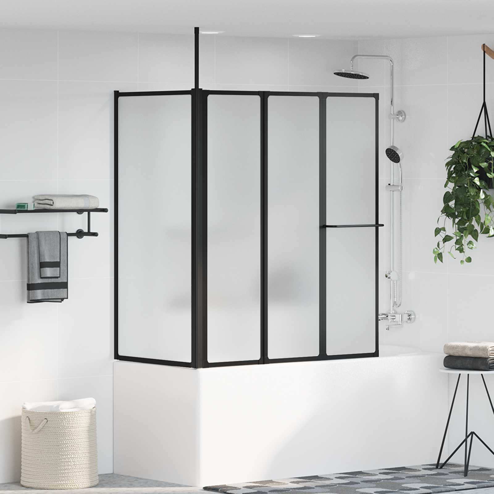 Douchescherm Wit 120 x 70 x 137 cm Aluminium