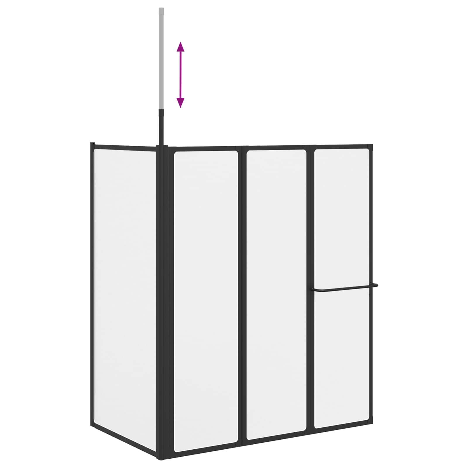 Douchescherm Wit 120 x 70 x 137 cm Aluminium