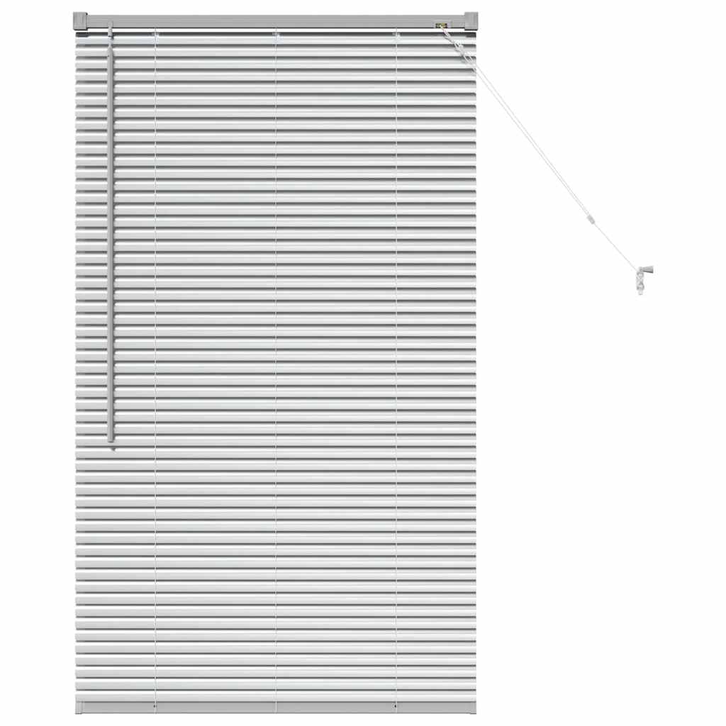 Venetiaanse jaloezieën Zilver 130 x 75 cm Aluminium