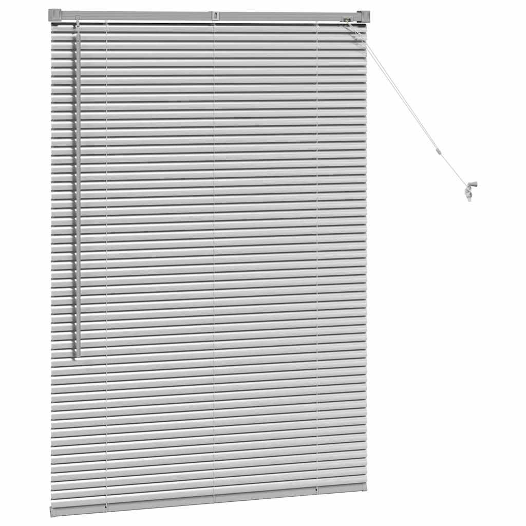 Venetiaanse jaloezieën Zilver 130 x 85 cm Aluminium