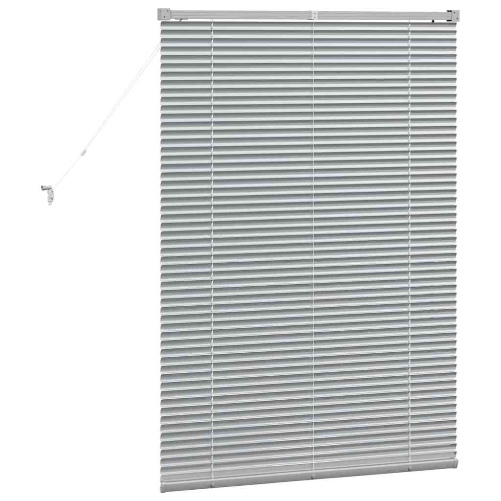 Venetiaanse jaloezieën Zilver 130 x 95 cm Aluminium
