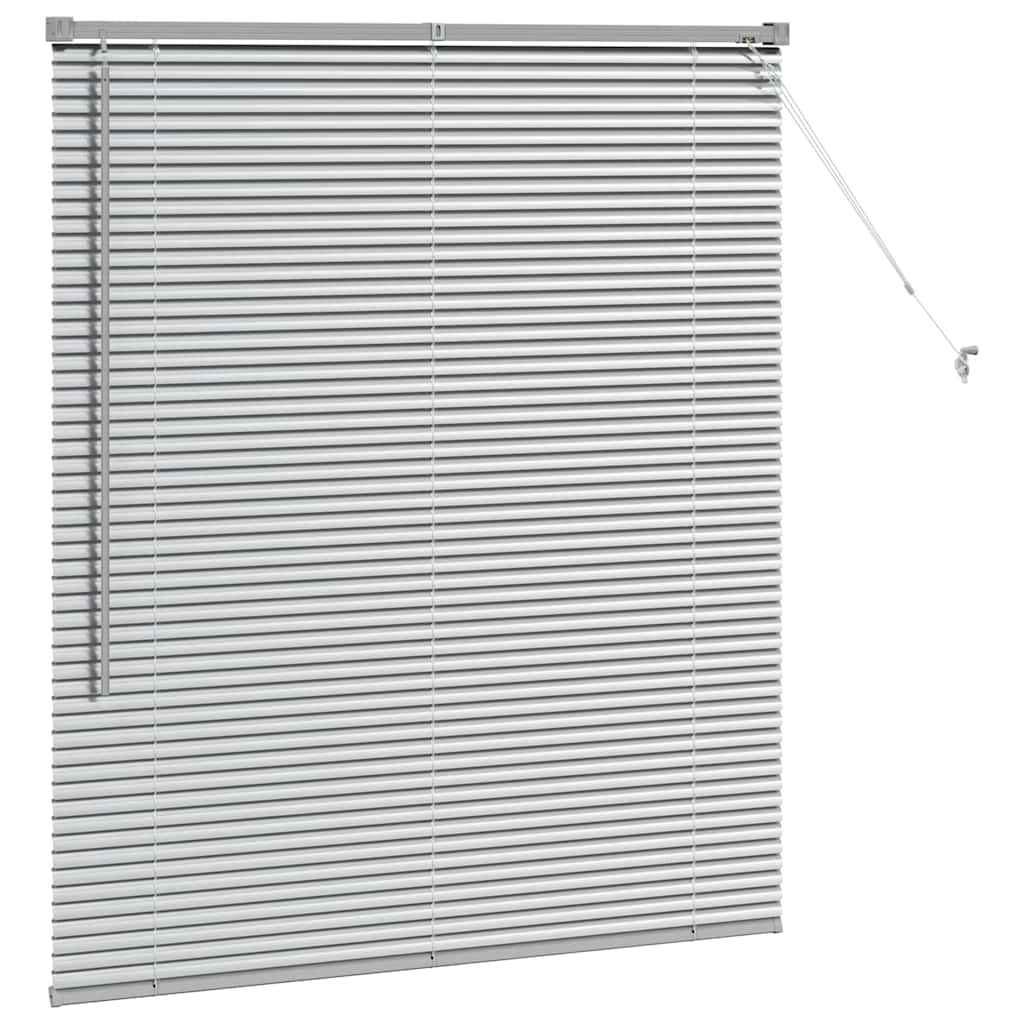 Venetiaanse jaloezieën Zilver 130 x 110 cm Aluminium