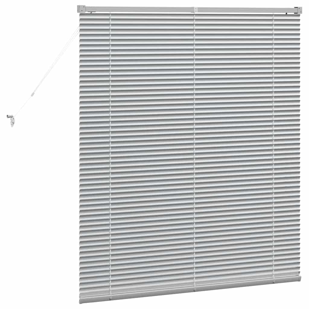 Venetiaanse jaloezieën Zilver 130 x 115 cm Aluminium