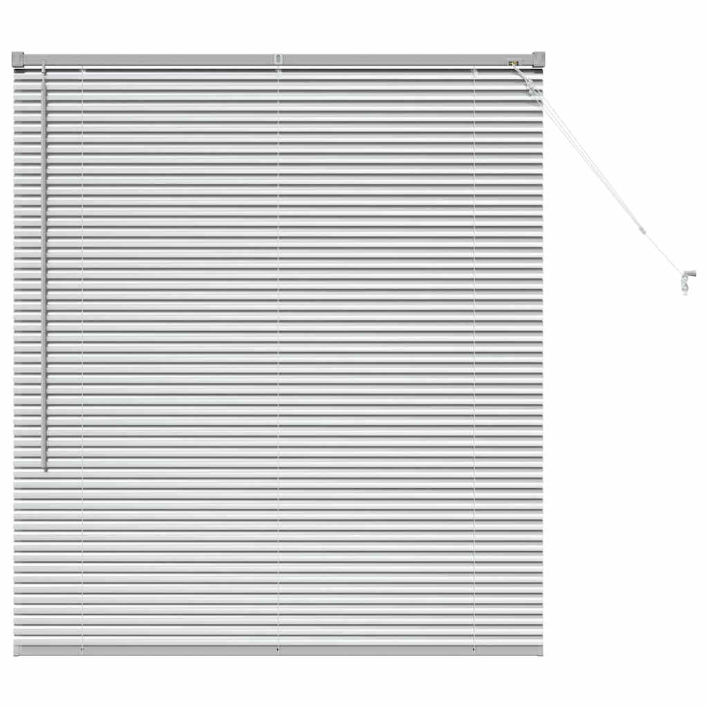 Venetiaanse jaloezieën Zilver 130 x 120 cm Aluminium
