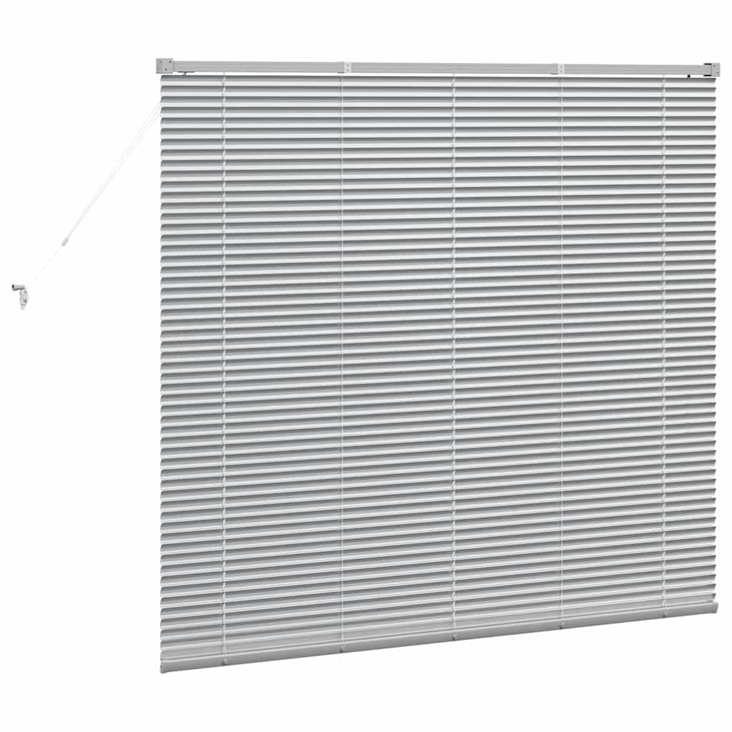 Venetiaanse jaloezieën Zilver 130 x 150 cm Aluminium