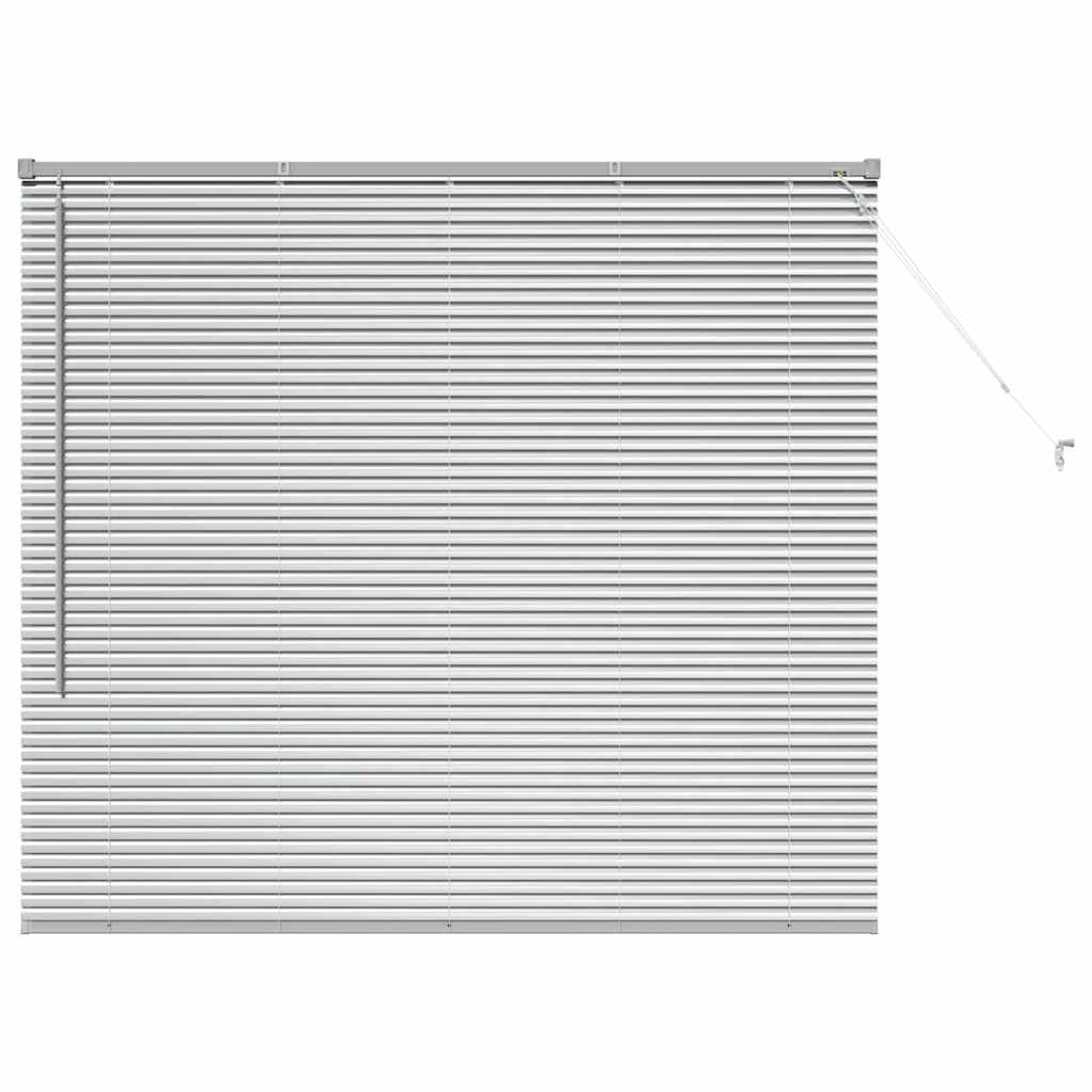 Venetiaanse jaloezieën Zilver 130 x 150 cm Aluminium