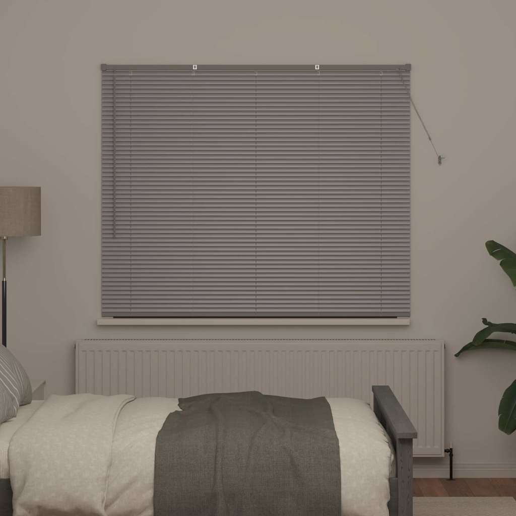 Venetiaanse jaloezieën Zilver 130 x 160 cm Aluminium