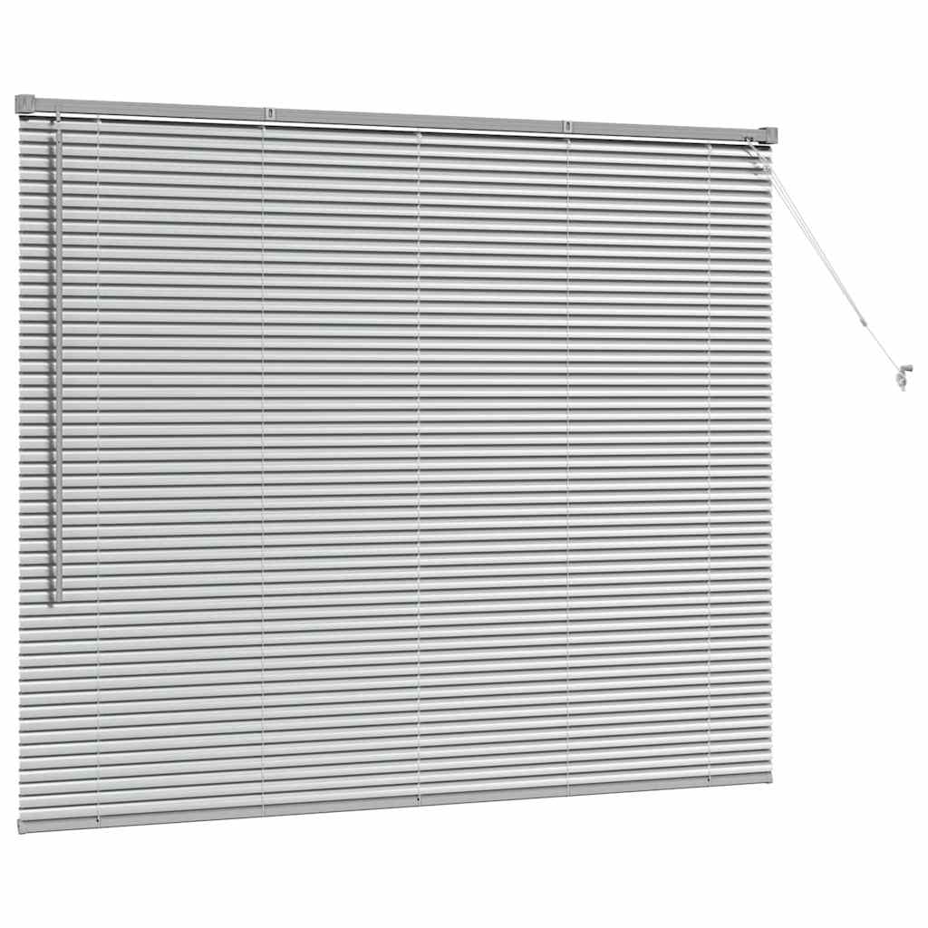 Venetiaanse jaloezieën Zilver 130 x 160 cm Aluminium
