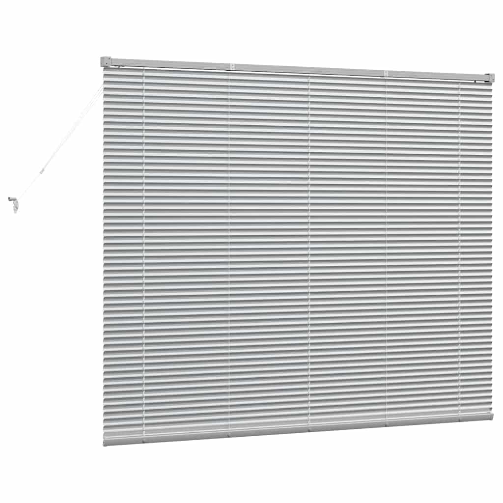 Venetiaanse jaloezieën Zilver 130 x 160 cm Aluminium