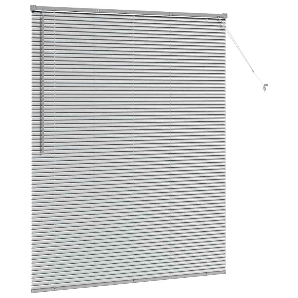 Venetiaanse jaloezieën Zilver 175 x 140 cm Aluminium