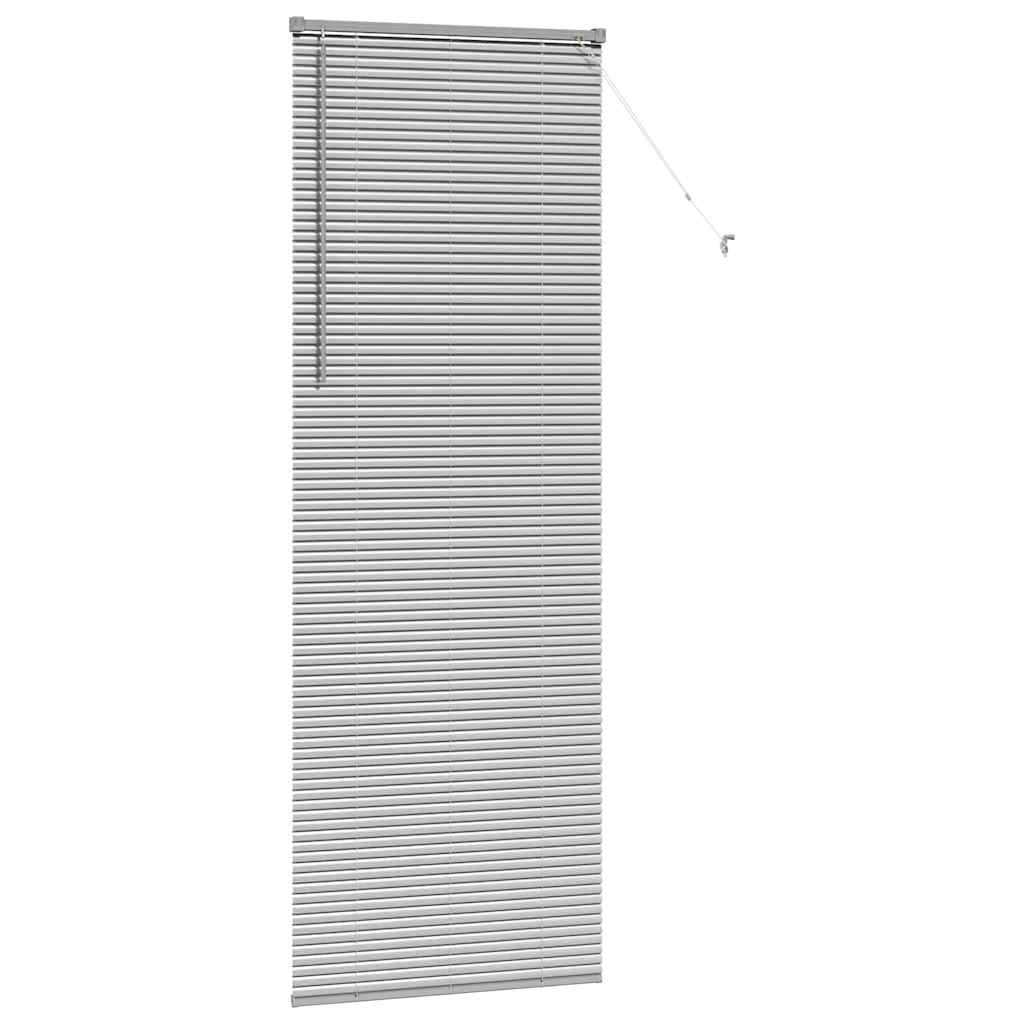 Venetiaanse jaloezieën Zilver 220 x 80 cm Aluminium