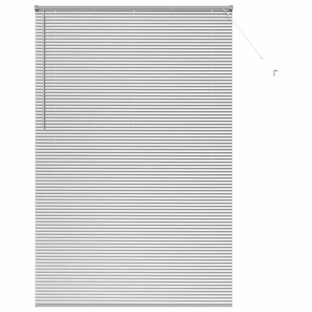 Venetiaanse jaloezieën Zilver 220 x 145 cm Aluminium