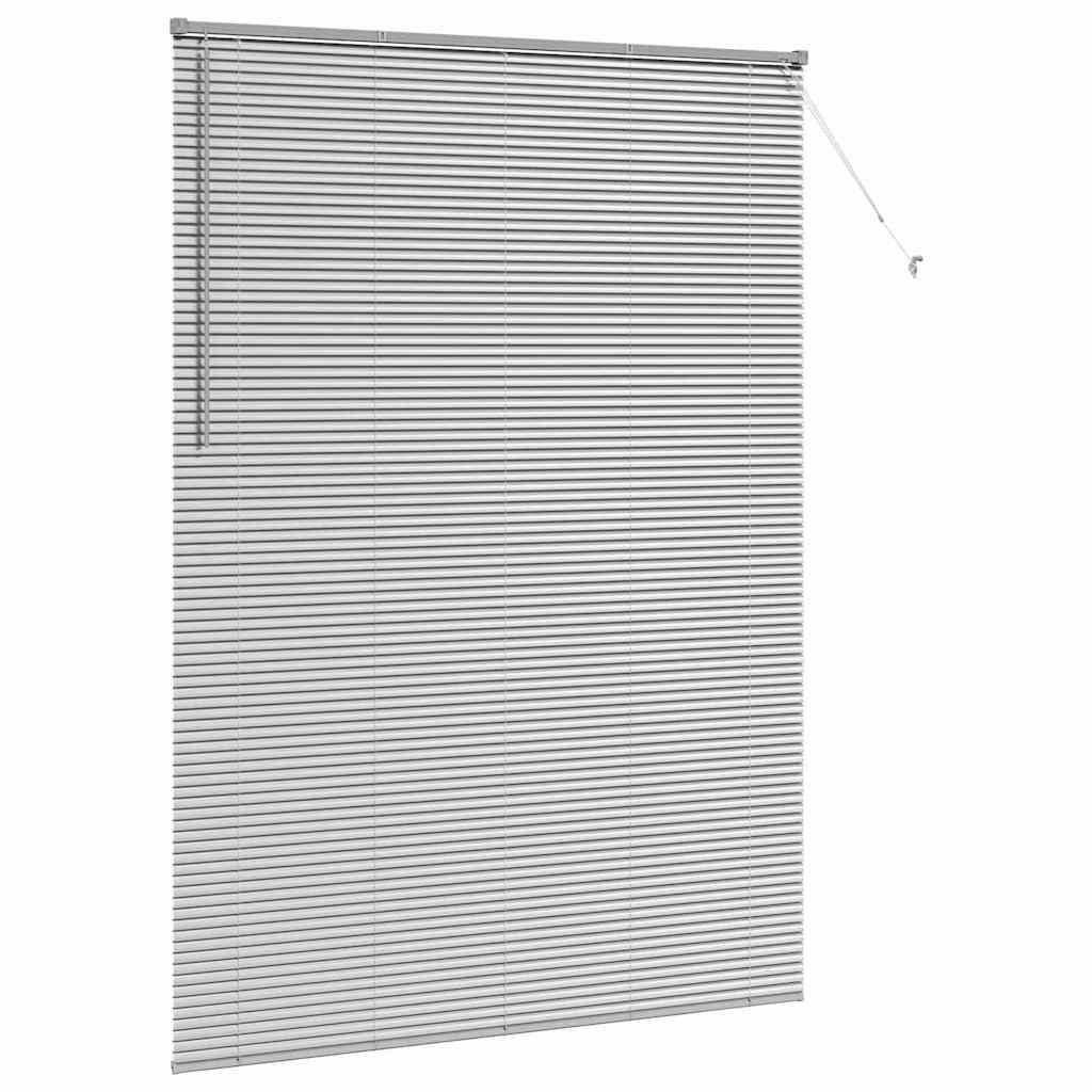 Venetiaanse jaloezieën Zilver 220 x 155 cm Aluminium