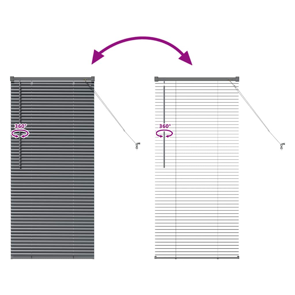 Venetiaanse jaloezieën Donkergrijs 130 x 65 cm Aluminium