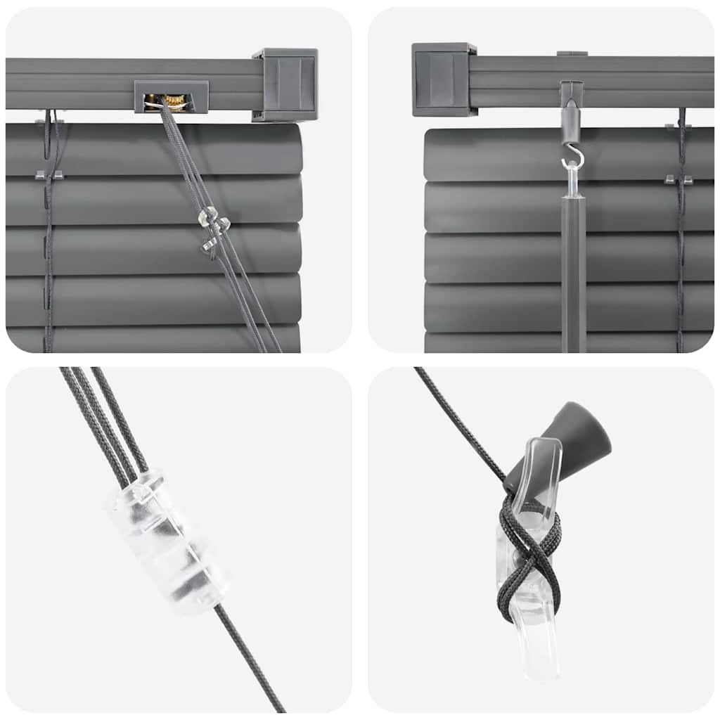 Venetiaanse jaloezieën Donkergrijs 175 x 150 cm Aluminium