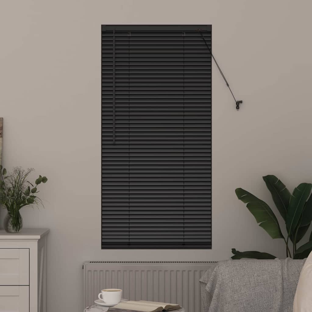 Venetiaanse jaloezieën Zwart 60 x 2,5 x 130 cm Aluminium