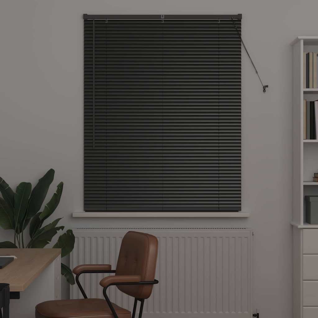 Venetiaanse jaloezieën Zwart 130 x 100 cm Aluminium