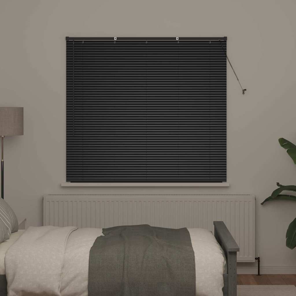 Venetiaanse jaloezieën Zwart 130 x 145 cm Aluminium