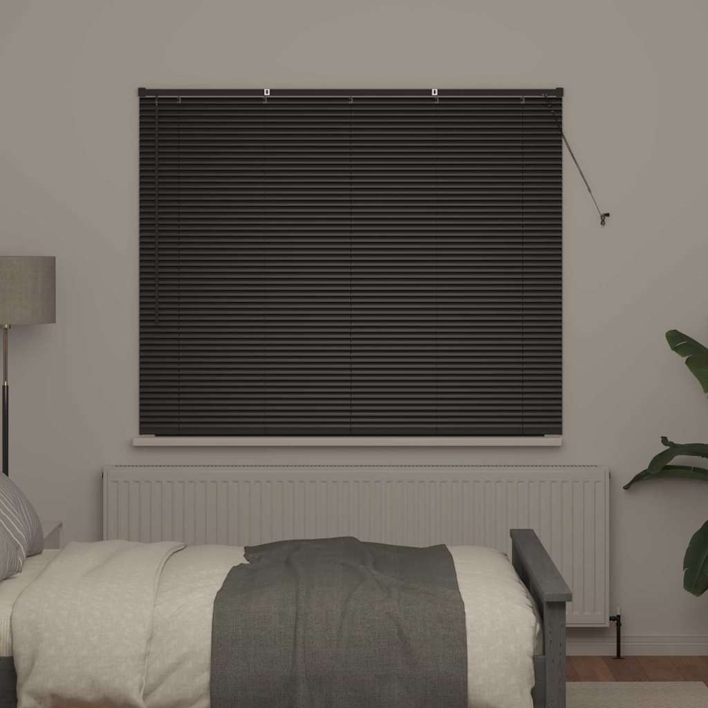 Venetiaanse jaloezieën Zwart 130 x 160 cm Aluminium