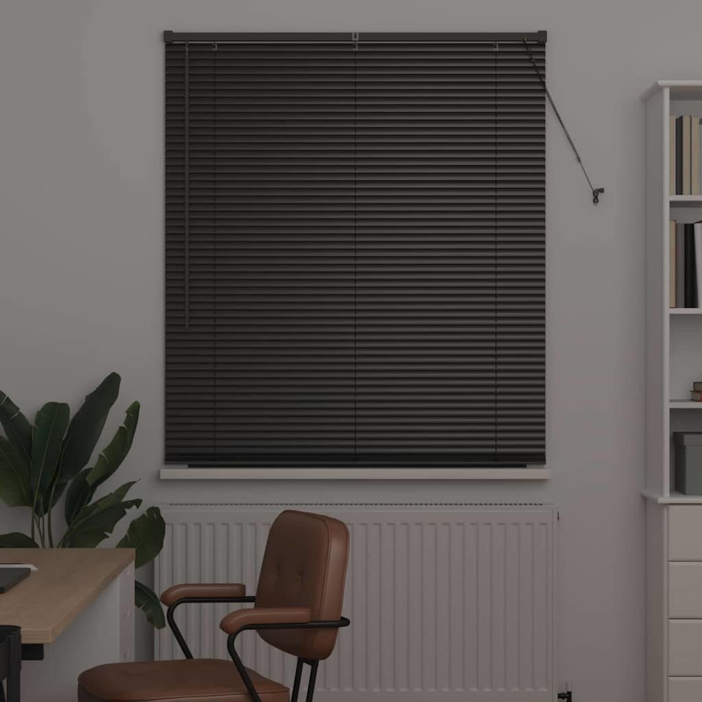 Venetiaanse jaloezieën Zwart 175 x 115 cm Aluminium