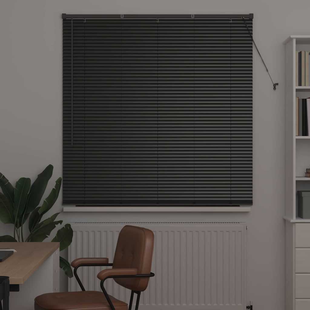 Venetiaanse jaloezieën Zwart 175 x 135 cm Aluminium