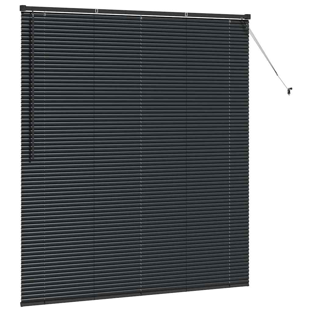 Venetiaanse jaloezieën Zwart 175 x 160 cm Aluminium