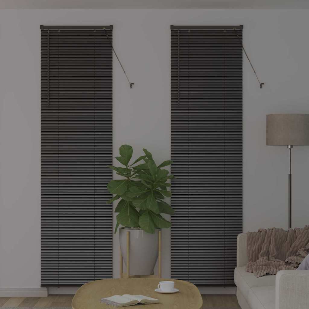 Venetiaanse jaloezieën Zwart 220 x 65 cm Aluminium