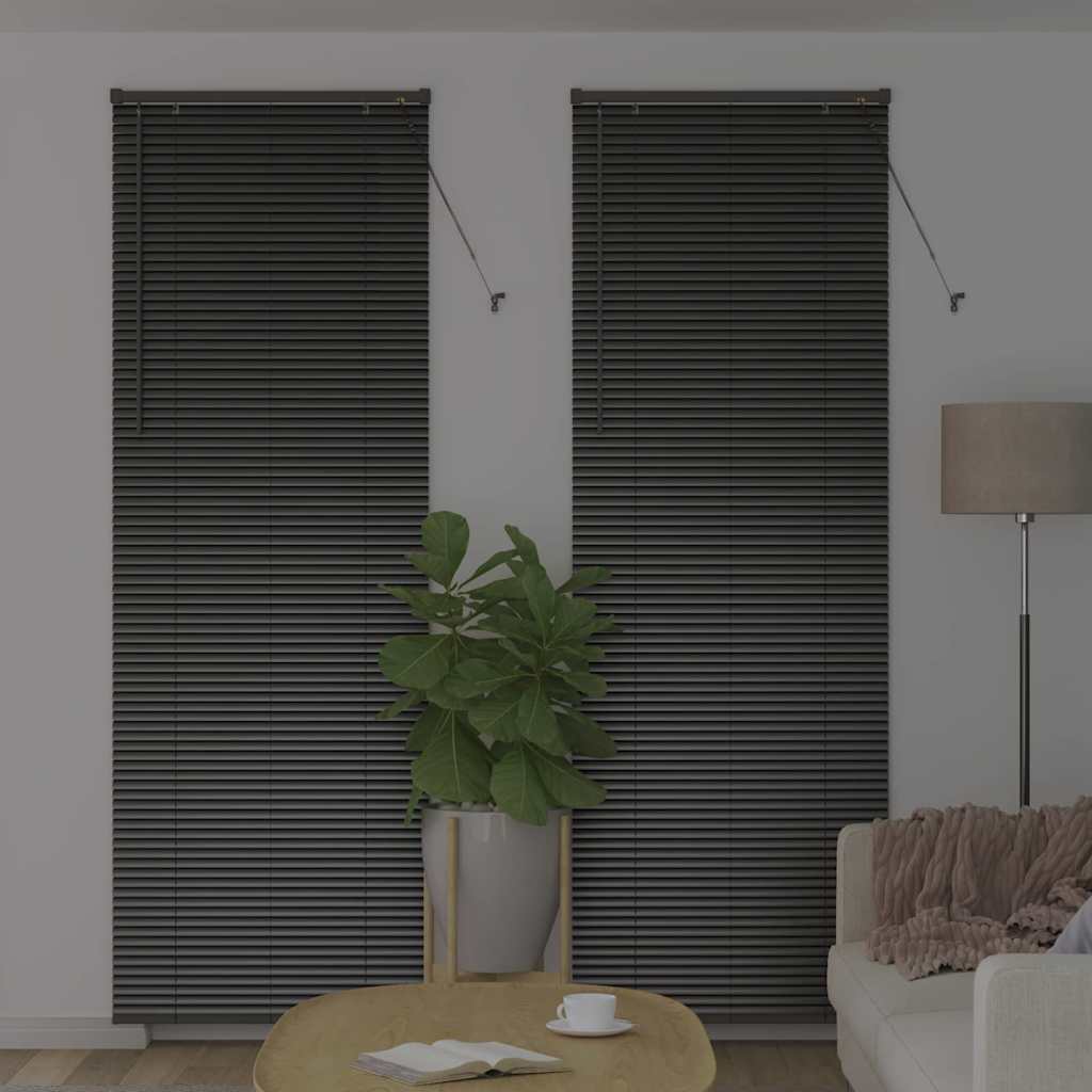 Venetiaanse jaloezieën Zwart 220 x 75 cm Aluminium