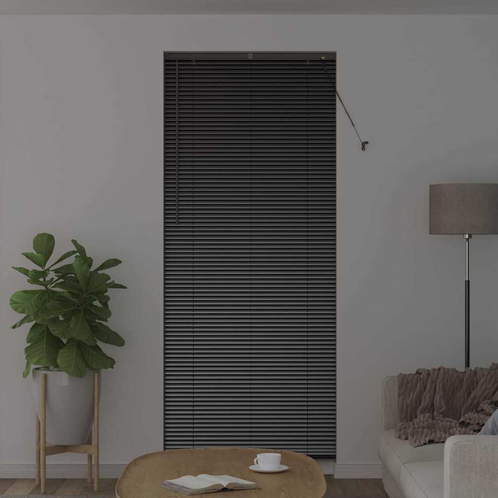 Venetiaanse jaloezieën Zwart 220 x 85 cm Aluminium