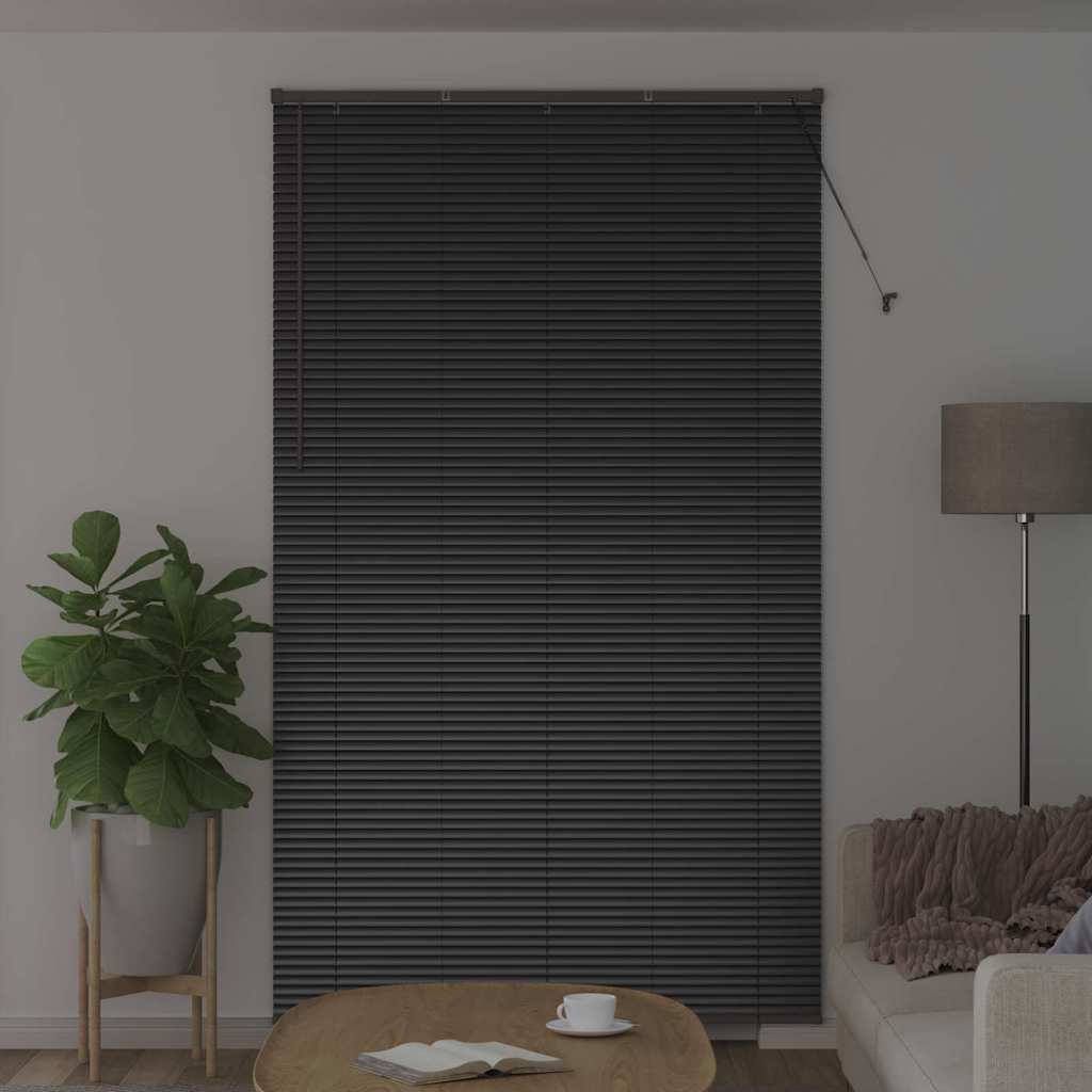 Venetiaanse jaloezieën Zwart 220 x 130 cm Aluminium