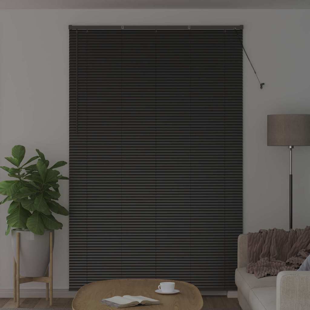 Venetiaanse jaloezieën Zwart 220 x 145 cm Aluminium