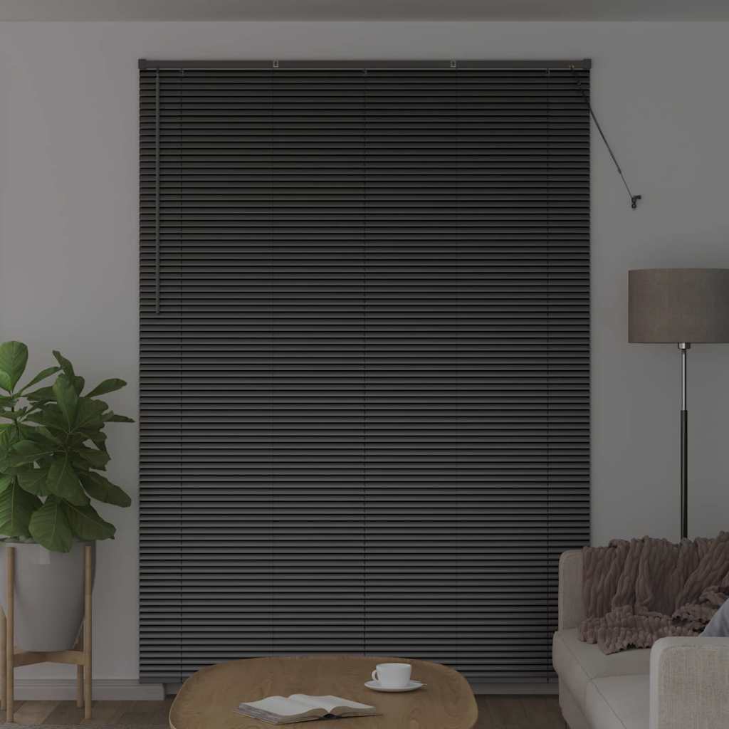 Venetiaanse jaloezieën Zwart 220 x 155 cm Aluminium