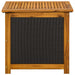 Tuinopslagdoos 185 L Massief Acaciahout 60 x 50 x 56 cm Zwart