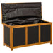 Tuinopslagdoos 185 L Massief Acaciahout 113 x 50 x 56 cm Zwart