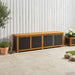 Tuinopslagdoos 185 L Massief Acaciahout 200 x 50 x 56 cm Zwart