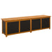 Tuinopslagdoos 185 L Massief Acaciahout 200 x 50 x 56 cm Zwart