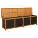 Tuinopslagdoos 185 L Massief Acaciahout 200 x 50 x 56 cm Zwart