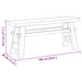 Bank Naturel 100 x 29 x 43,5 cm Massief Teakhout
