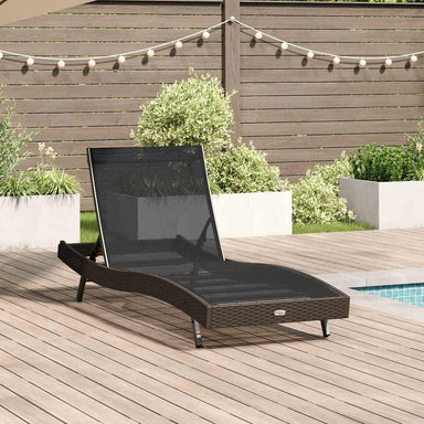Ligstoel 197 x 70 x 82 cm poly rattan