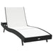Ligstoel Zwart en Wit 197 x 70 x 82 cm poly rattan