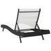Ligstoel Zwart en Wit 197 x 70 x 82 cm poly rattan