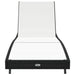 Ligstoel Zwart en Wit 197 x 70 x 82 cm poly rattan