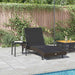 Ligstoel 2 st poly rattan Zwart en Bruin