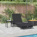 Ligstoel 2 st poly rattan Zwart