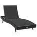 Ligstoel 2 st poly rattan Zwart